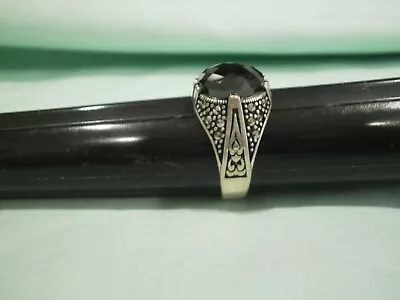 Sterling Silver Men's Large Ring Size 11 Black Onyx • $19.99