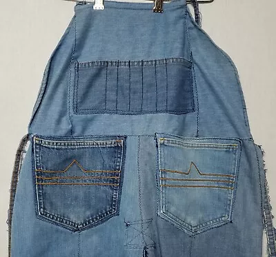 Vtg 1970s Custom Made Denim Shop Work Apron Jean Pocket Workwear Homemade 70s • $39.99