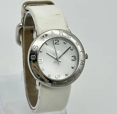 Ladies MARC BY MARC JACOBS Amy White Leather All Stainless Steel Watch MBM1136 • $27.99
