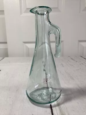 VINTAGE Vetreria Etrusca VE A Mod Dep 250cc Glass Bottle W Handle Italy 7in 227C • $18.99