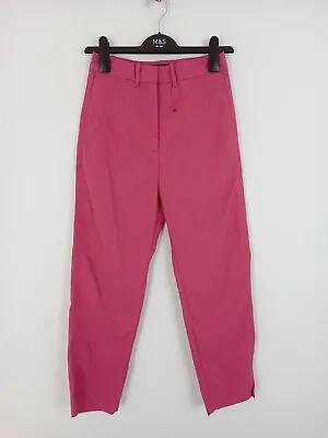 M&S Tapered High Rise Trousers Pink NEW F2 • £10.99