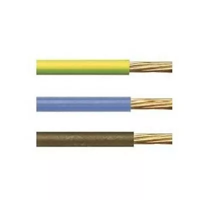 6491x Single Cables Brown Blue Gren/Yellow 1.5mm 2.5mm 4mm 6mm • £4.78