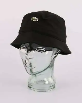 Lacoste Men's Bucket Hat Black - Cotton Bob Hat • £35