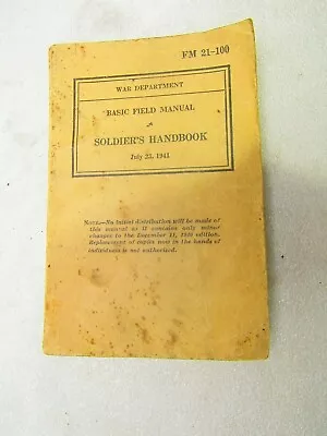 Soldiers Handbook 1941 • $15