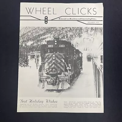 Wheel Clicks Pacific Railroad Society Monthly Newsletter Journal 1979 December • $12.99
