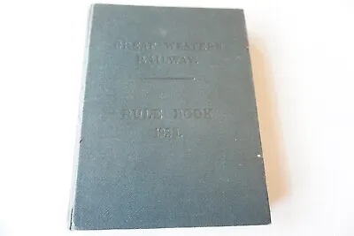 1933 GWR Original Railway Rule Book Hardback Green Cover  • £19.99