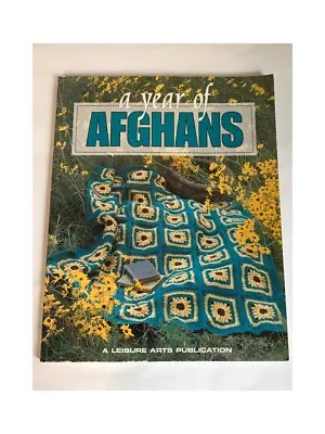 Vintage Leisure Arts Afghans Design Book 52 Projects Instructions & Photos 1996 • $10