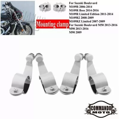 4X Windscreen Mount Clamps Windshield Mount Brackets For Suzuki Boulevard M109R • $62.52