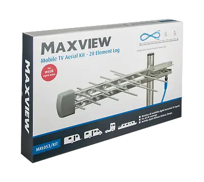 £34.89 • Buy Maxview Caravan Motorhome Mobile TV Aerial Kit WITH MAST 20 Element MXL053/KIT  
