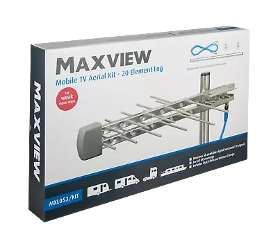Maxview Caravan Motorhome Mobile TV Aerial Kit WITH MAST 20 Element MXL053/KIT   • £34.89