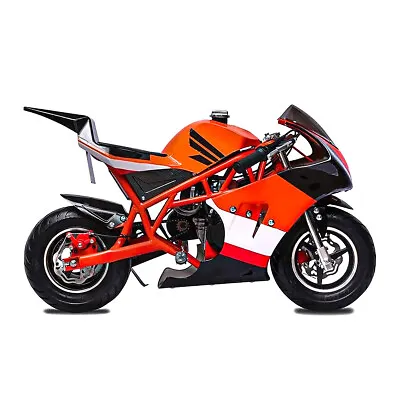 Kids Gas Powered 40CC 4 Stroke Ride On Mini Pocket Bike Motorcycle Orange/Red • $399.95