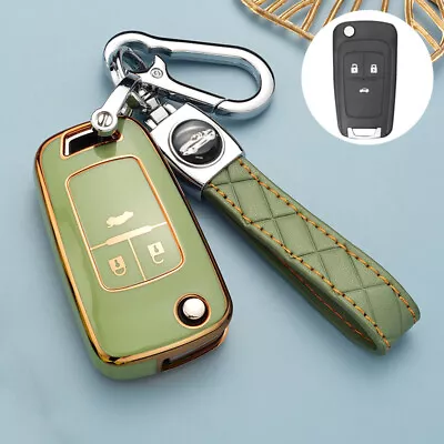 TPU Flip Car Key Fob Cover Case Holder For Holden For Buick For Chevrolet Green • $27.71