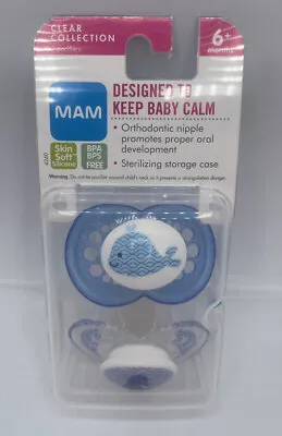 MAM Clear Collection Orthodontic Pacifiers Sterilizing Case 6+ Whale Seahorse • $12.99