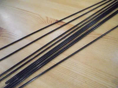 CARBON FIBRE PUSH RODS - 4 X PIECES  - 1mm X 200mm (20cms) • £3.85