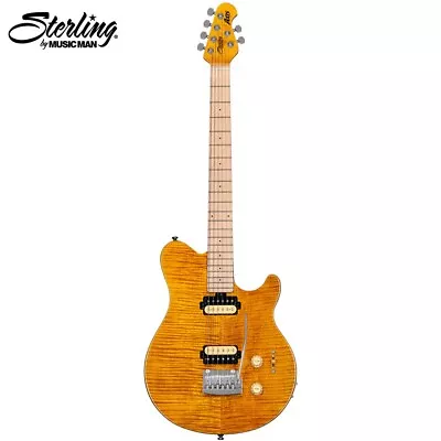 Sterling By Music Man SUB Series Axis Flame Maple Electric Guitar Trans Gold • $449.99