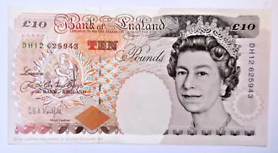 1993 Bank Of England G. Kentfield 10 Pound Note ~ £10 ~ Prefix DH12 ~ BE166b • £25