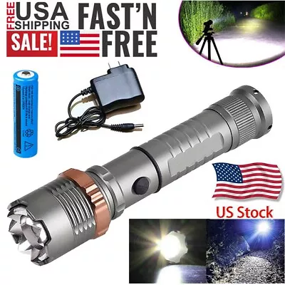 Brightest 9900000LM High Power LED Police Military Flashlight Rechargeable Torch • $10.99