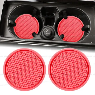 $7.47 • Buy 2Pcs Car Coasters Cup Holder Coaster Anti-Slip Auto Interior Accessories Cup Mat