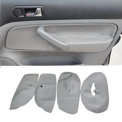 4Pcs Gray Interior Door Panel Leather Cover Fit For VW Bora Jetta Golf MK4 98-06 • $33.99