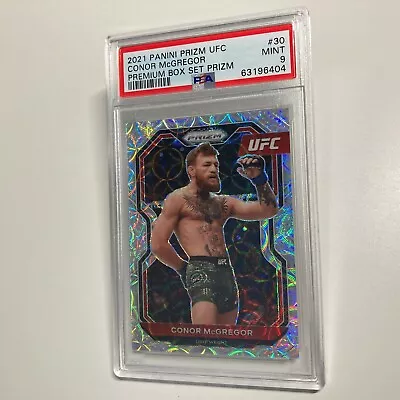 Conor McGregor 2021 Panini Prizm UFC Premium Scope Prizm Card 42/99 #30 PSA 9 • $300