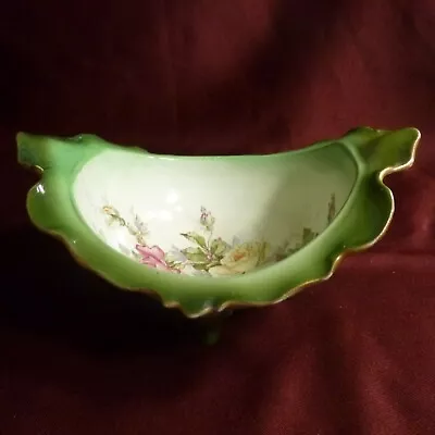 Antique Oval Footed W. P. Wheeling Pottery LaBelle China With Roses  • $41.99