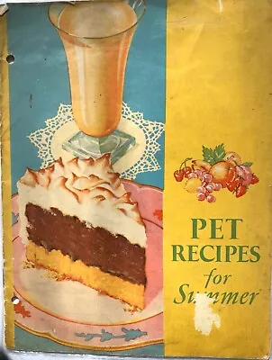 Vintage Advertising Cookbooklet 1932 Pet Milk Pet Recipes For Summer (11-19 • $5.99