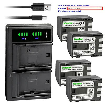 Kastar Battery LTD2 Charger For Canon NB-2L12 2L14 & Canon VIXIA HG10 VIXIA HV20 • $25.99