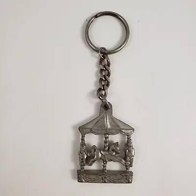 Vintage 1988 Carousel Seagull Pewter Key Chain • $9.99