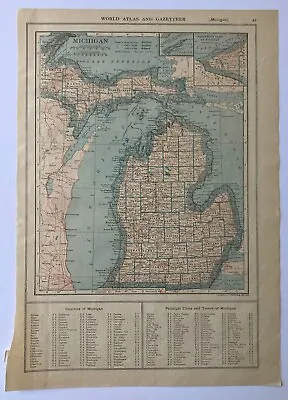 Map Of Michigan And Minnesota 1921 • $8
