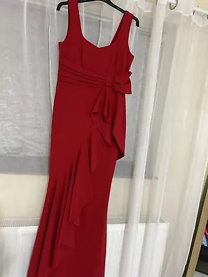 Long Red Dress From Quiz Size 14  • £15