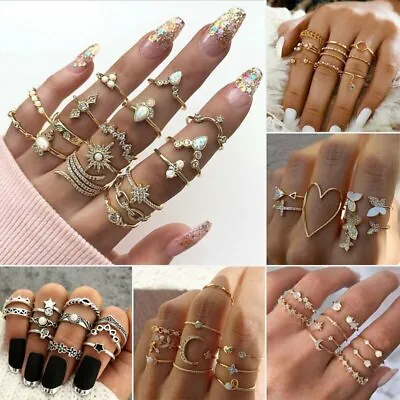 2023 Fashion Charm Women Boho Retro Finger Knuckle Rings Set Party Jewelry Gift • £3.06