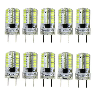 10pcs G8 Bi-Pin T5 64 3014 SMD LED Light Bulb Dimmable Lamp White 6500K/120V • $17.47