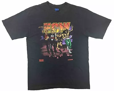 Team Extreme ECW Wrestling Shirt XL Vintage 1999.  Sabu New Jack Taz Dreamer • $449.99