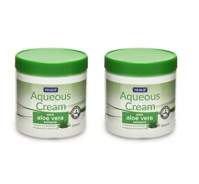 £5.99 • Buy 2 Tubs Nuage Aqueous Moisturising Cream Aloe Vera Fragrance Lanolin Free 350ml