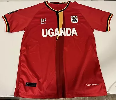 Uganda Soccer Jersey FUFA Egypt 2021 Africa Cup Of Nations Large. New! • $17.99