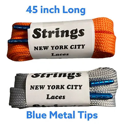 Shoe Laces 3/4 Wide Flat With Metal Tips  45` 2 Pair Shoelaces • $8.90