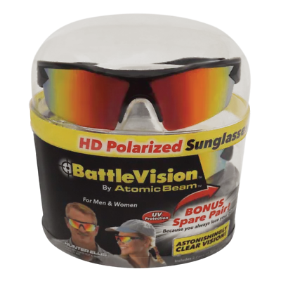 BattleVision HD Polarized Sunglasses 2 Pairs Eliminate Glare • $19.99