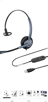 £13 • Buy USB Headset With Microphone For Pc ,skype 