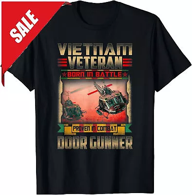 Vietnam Veteran Uh1 Huey Helicopter Door Gunner T-Shirt Size S-5XL • $5.82