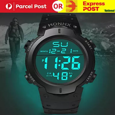 $14.99 • Buy Men's Waterproof Electronic Watch Sports Watch Multifunctional Digital Watch AU