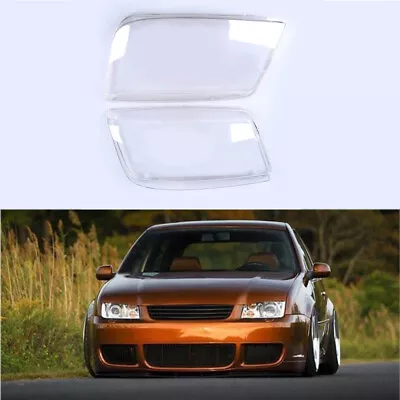 Pair Front Headlight Headlamp Clear Lens Cover For VW Jetta Bora MK41999-2005 • $40.57