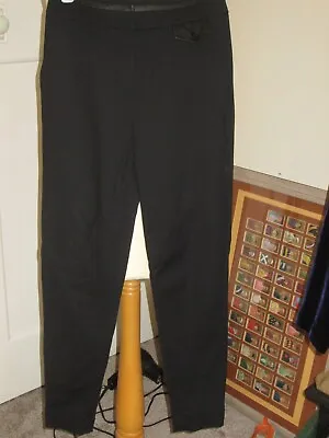 Karen Millen Smart Black Tapered Trousers Uk 6 Eu34 Us 2 In Vgc Stretch Stunning • £7