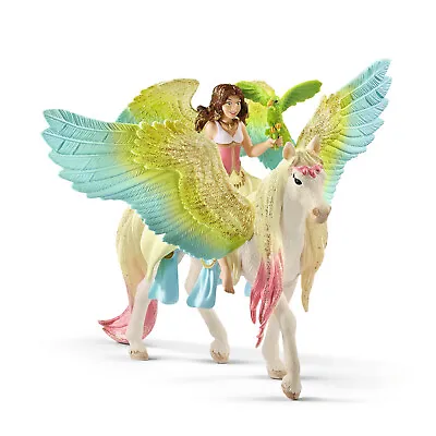 Schleich BAYALA 70566 Fairy Surah With Glitter Pegasus Unicorn Fairy Toy Fairies • £17.09