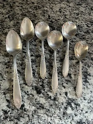 6 Vintage National Silver 1951 King Edward Silverplate Serving Casserole Spoons • $8.59