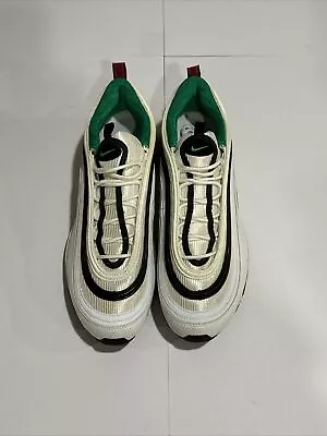 NIKE Air Max 97 White Black Lucky Green Mens Size 11 312641  164 2009 • $150