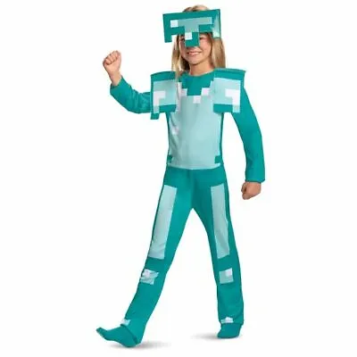 Disguise Minecraft Game Armor Jumpsuit Classic Childrens Halloween Costume 11458 • $30.99