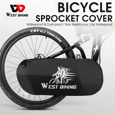 WEST BIKING Bike Chain Protector Cover Waterproof Dustproof Crankset Guard Cover • $12.14