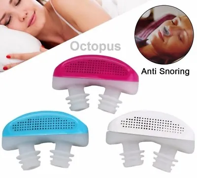 Anti Snoring Nose Clip Stop Snore Nasal Dilators Apnea Easy Breathe Cessation UK • £1.99