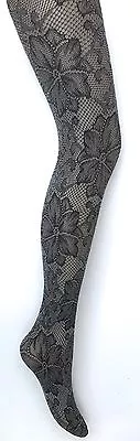 £4.99 • Buy Woman's  Floral Lace  Pattern Tights- Tigerlily - Thick Lace Tights-