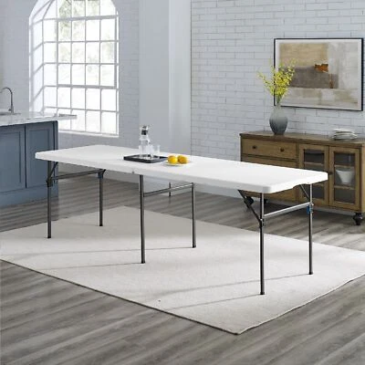 $69.69 • Buy Portable 8 Foot Folding Tables & Chairs Outdoor Rectangle Resin Table, White